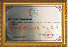 國家建材AAA級示范單位